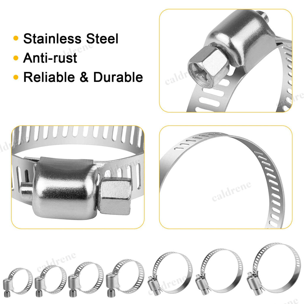 130 Piece Stainless Steel Worm Gear Hose Clamp Assortment – view 5