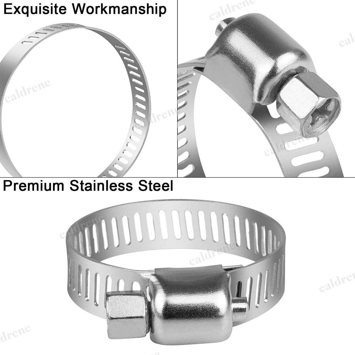 130 Piece Stainless Steel Worm Gear Hose Clamp Assortment – view 6