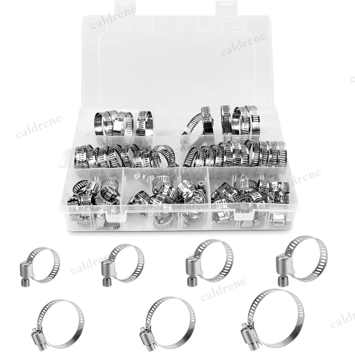 130 Piece Stainless Steel Worm Gear Hose Clamp Assortment – view 9