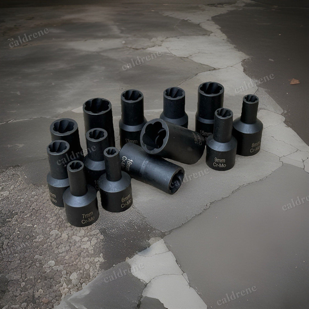 14 Piece 1/2 Inch Drive Impact Bolt and Nut Extractor Set – view 4