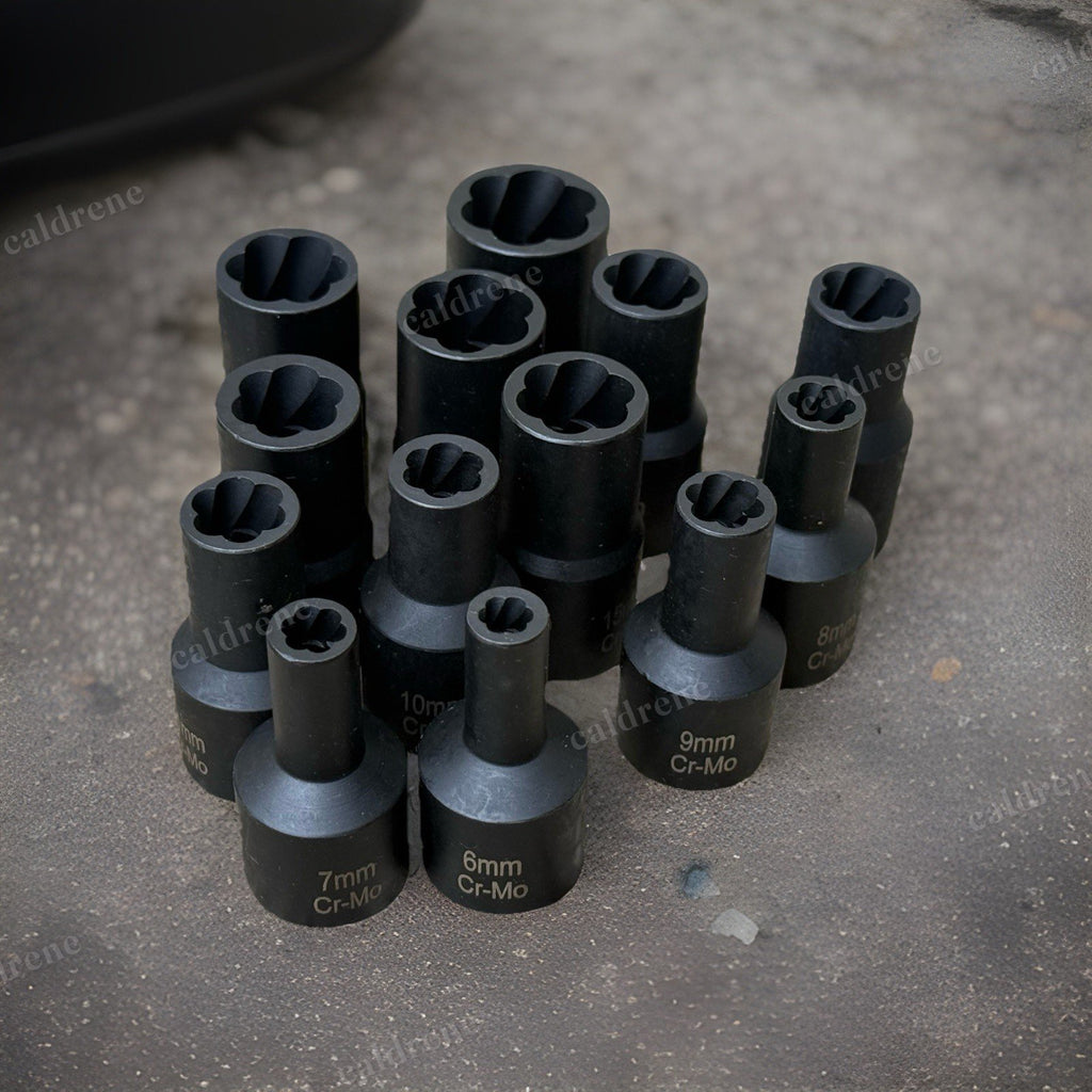 14 Piece 1/2 Inch Drive Impact Bolt and Nut Extractor Set – view 5