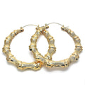 14K Gold Filled Bamboo Hoop Earrings