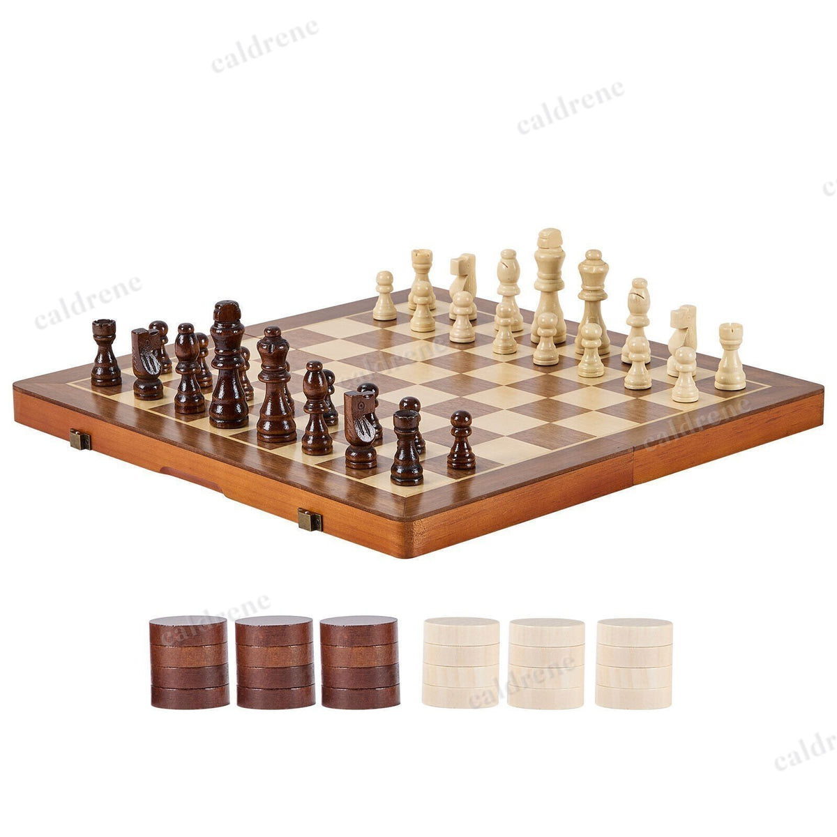 15-Inch Wooden Magnetic Chess and Checkers 2-in-1 Set – view 9