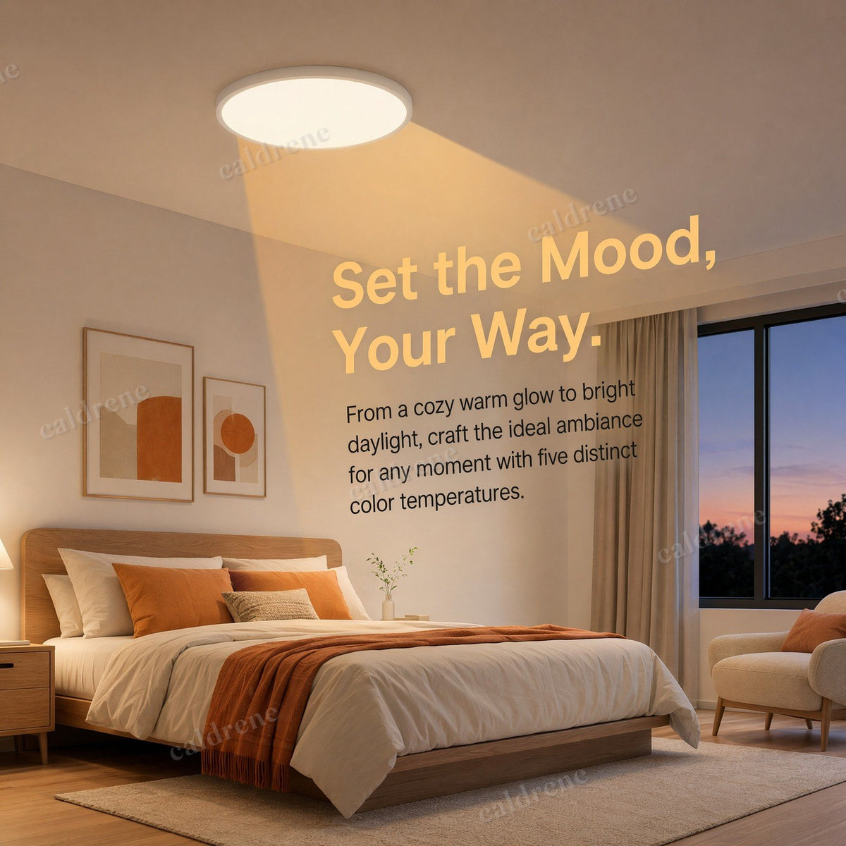 16 Inch 5CCT LED Flush Mount Ceiling Light Dimmable, 4 Pack – view 2