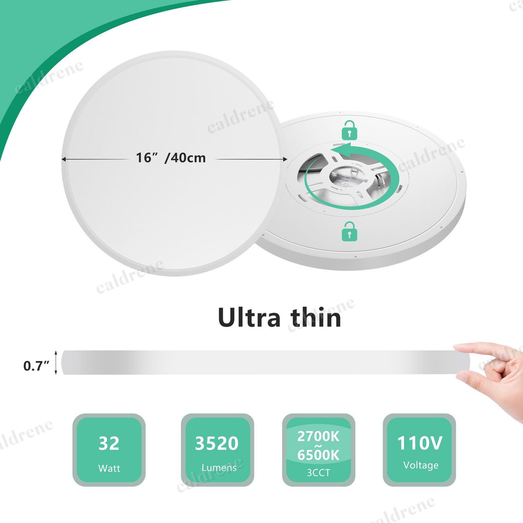 16 Inch 5CCT LED Flush Mount Ceiling Light Dimmable, 4 Pack – view 5