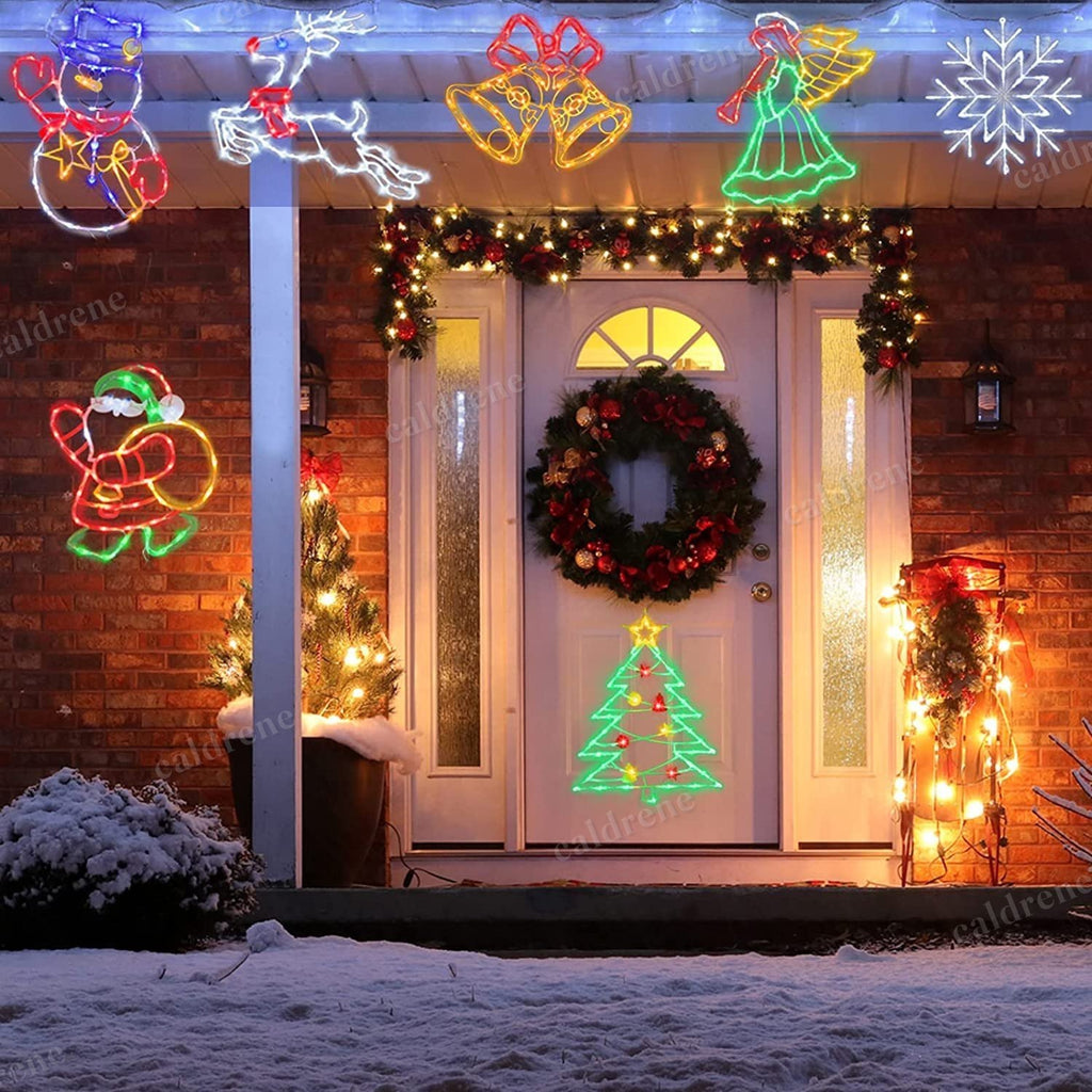 16 Inch Christmas Window Silhouette Lights Deer Bell Angel Snowman, 4 Pack – view 3