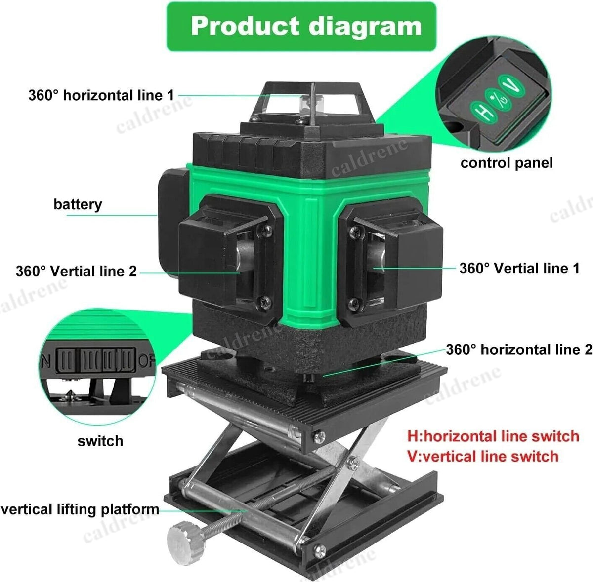 16-Line 4D Self-Leveling 360° Laser Level – view 10