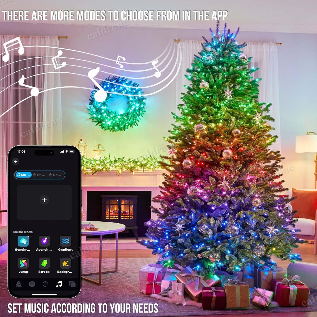 164ft 500 LED RGB Color Changing Christmas Lights with Remote – view 5