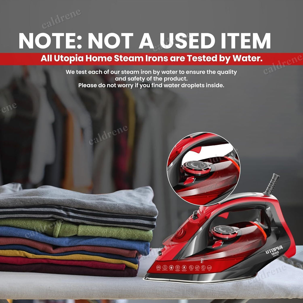 1800W Steam Iron with Non-Stick Soleplate – view 6