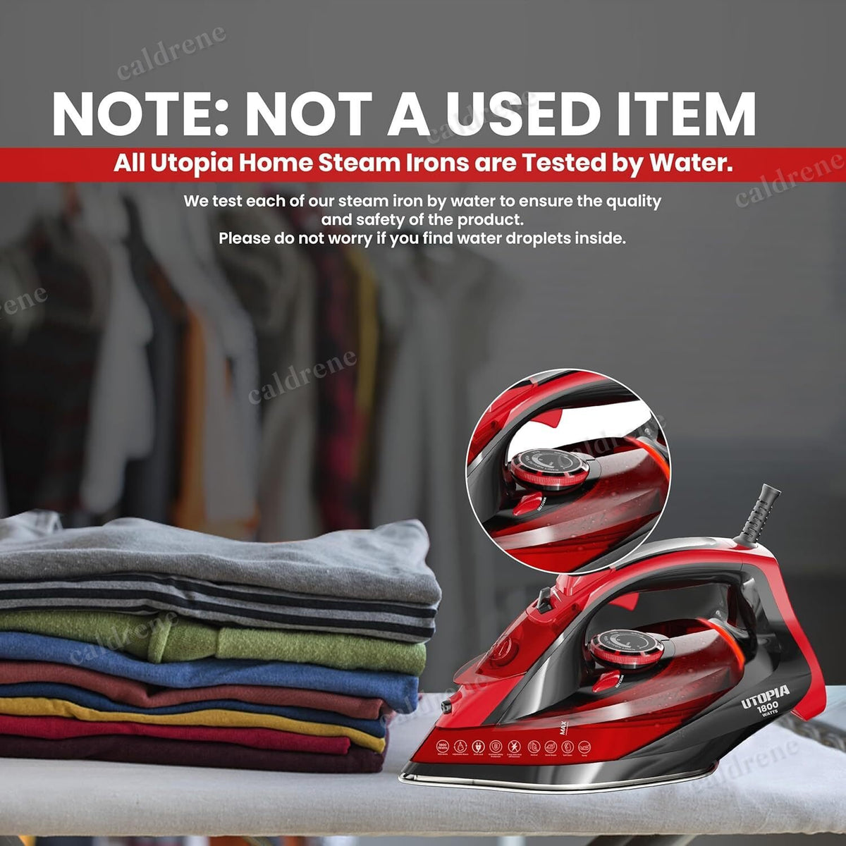 1800W Steam Iron with Non-Stick Soleplate – view 6