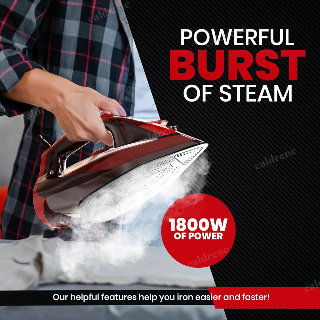 1800W Steam Iron with Non-Stick Soleplate – view 8