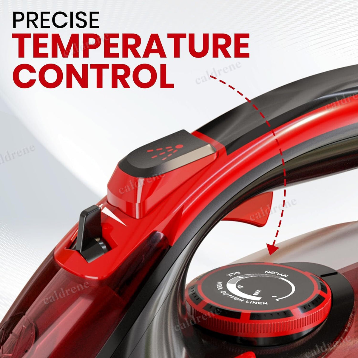 1800W Steam Iron with Non-Stick Soleplate – view 9
