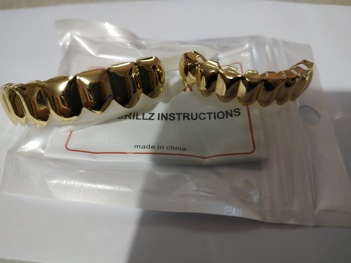 18k Gold Plated Grillz Set for Teeth in 3 Colors – Gold