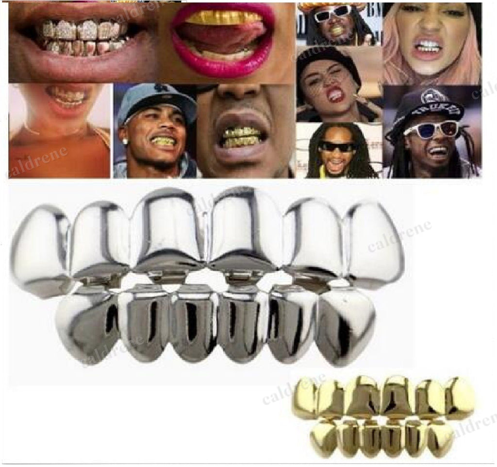 18k Gold Plated Grillz Set for Teeth in 3 Colors – view 2