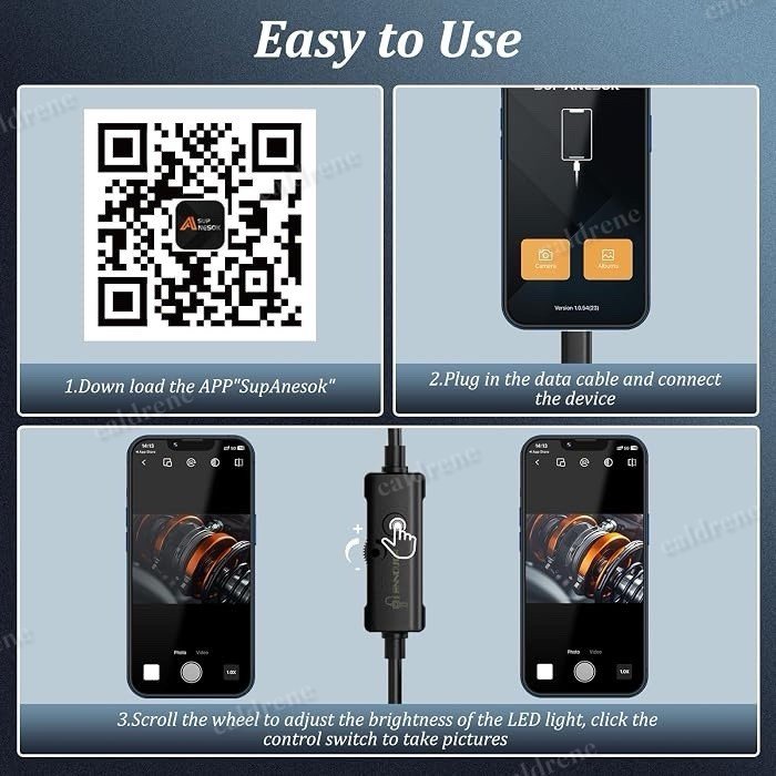 1920P HD Endoscope Borescope Camera with 8 LED Lights 16.4 ft – view 8