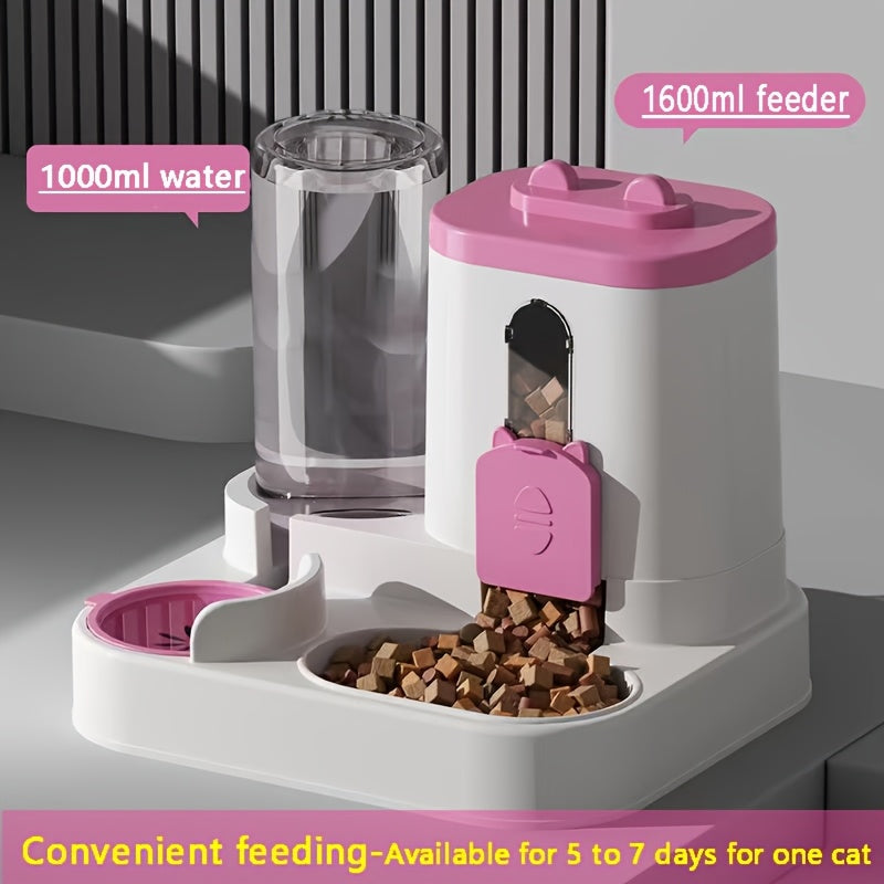 2-in-1 Gravity Cat Food and Water Dispenser Set – view 2