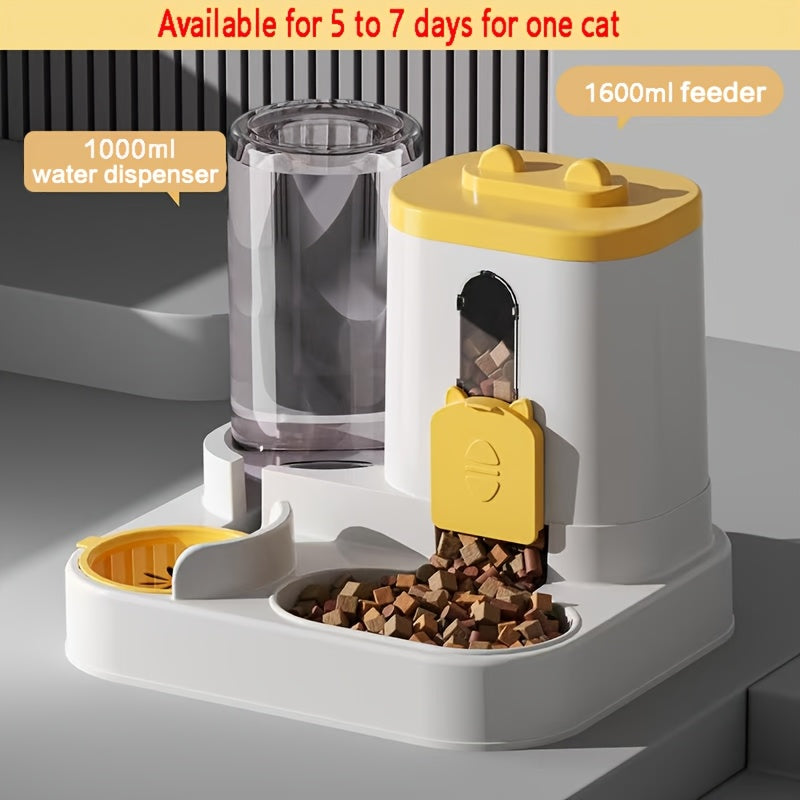 2-in-1 Gravity Cat Food and Water Dispenser Set – view 4