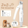 2-in-1 Rechargeable Pet Grooming Clipper with LED Light