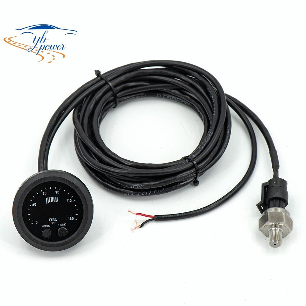 2 Inch Digital Oil Pressure Gauge, 0-150 PSI, Red Display