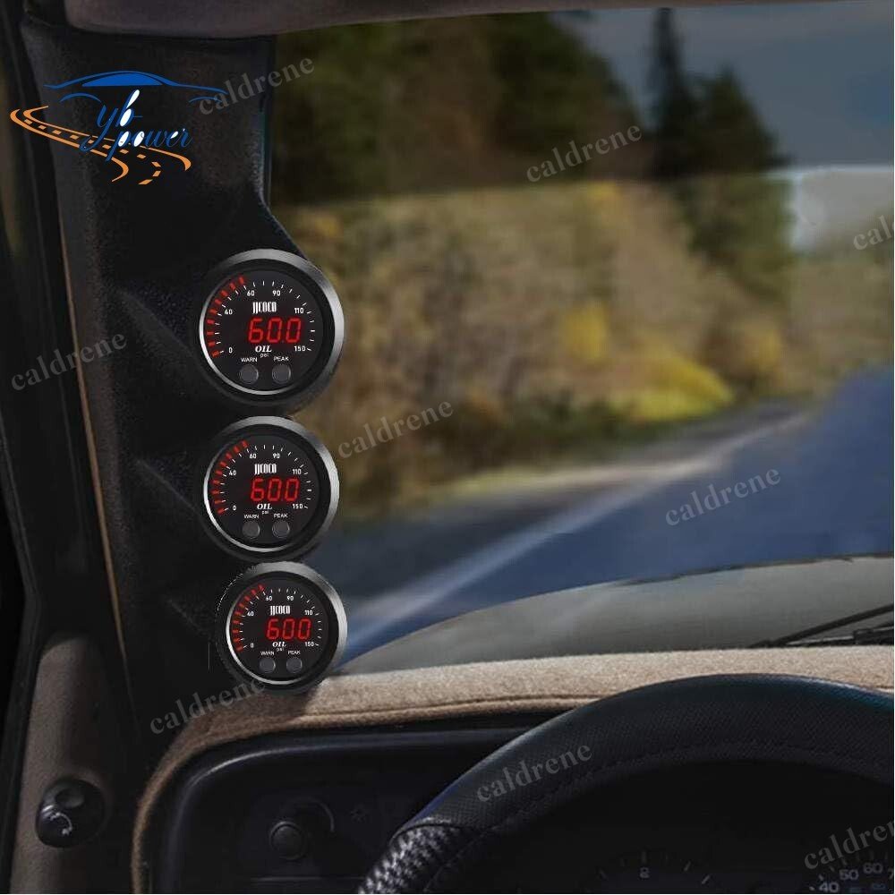 2 Inch Digital Oil Pressure Gauge, 0-150 PSI, Red Display – view 6