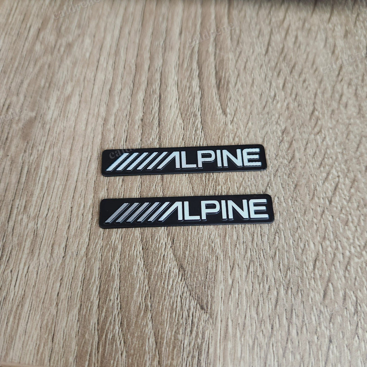 2 x Alpine Badge Speaker Sticker Emblem with Adhesive Back – view 3
