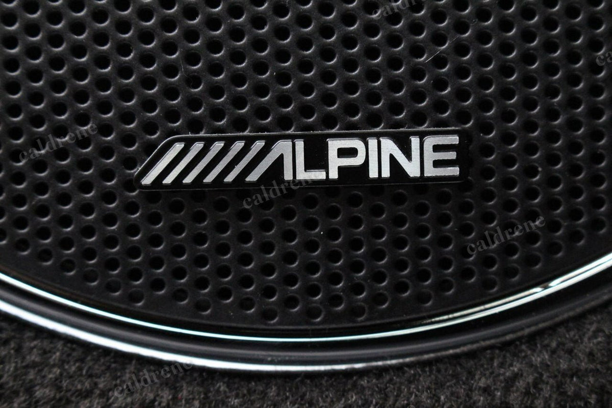 2 x Alpine Badge Speaker Sticker Emblem with Adhesive Back – view 4
