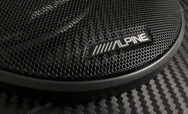 2 x Alpine Badge Speaker Sticker Emblem with Adhesive Back – view 5