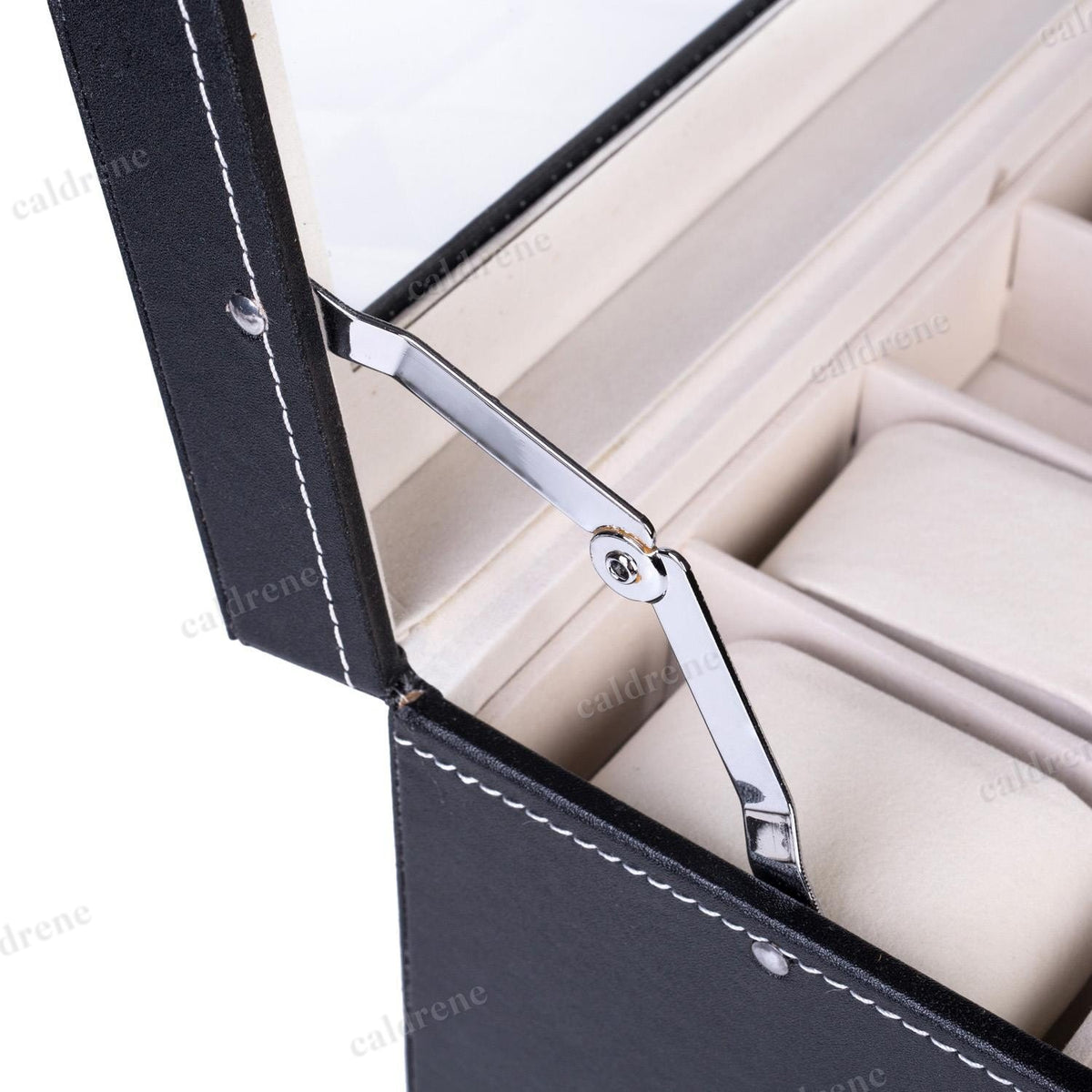20-Slot Leather Watch Box with Glass Top – view 6