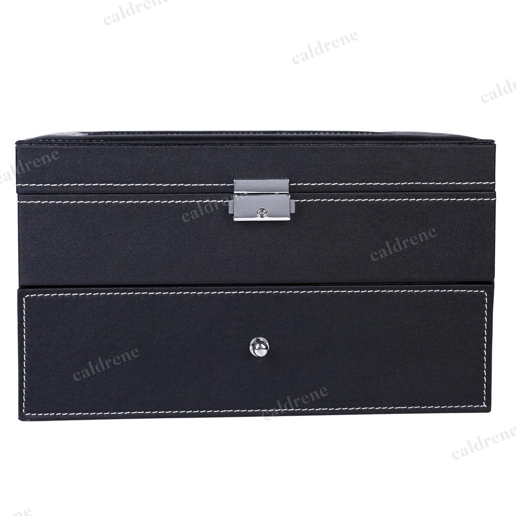 20-Slot Leather Watch Box with Glass Top – view 7