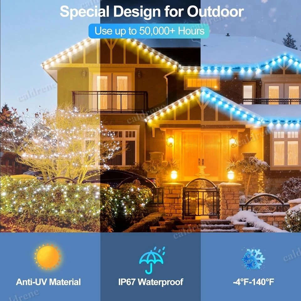 200 FT Permanent Outdoor RGB Eave Lights with App and Remote – view 2