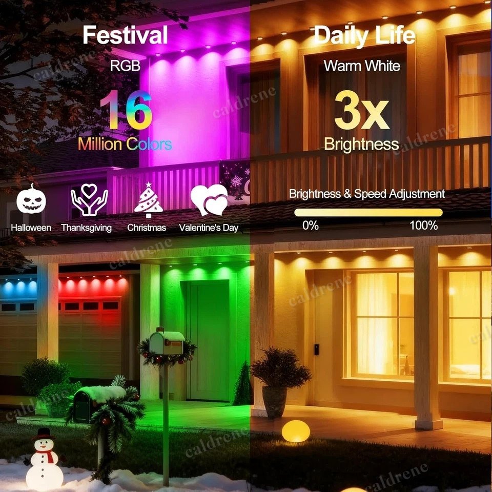 200 FT Permanent Outdoor RGB Eave Lights with App and Remote – view 3