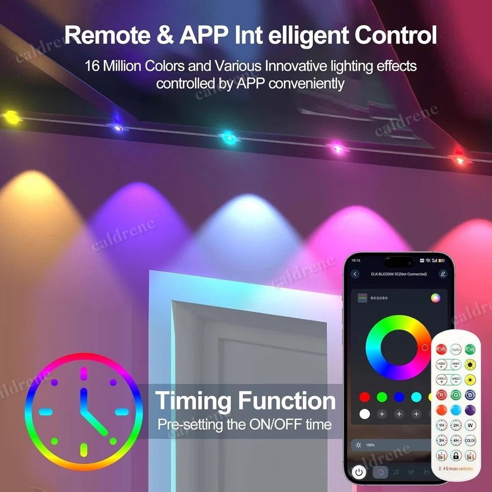 200 FT Permanent Outdoor RGB Eave Lights with App and Remote – view 4