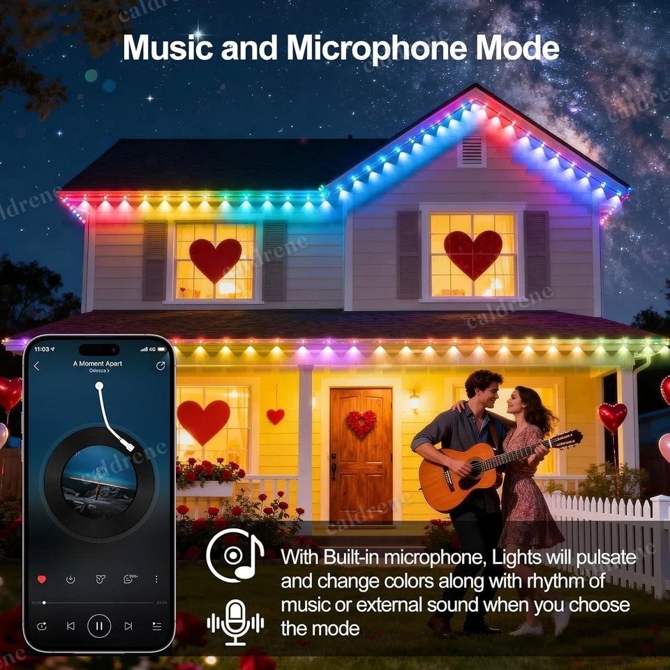 200 FT Permanent Outdoor RGB Eave Lights with App and Remote – view 5