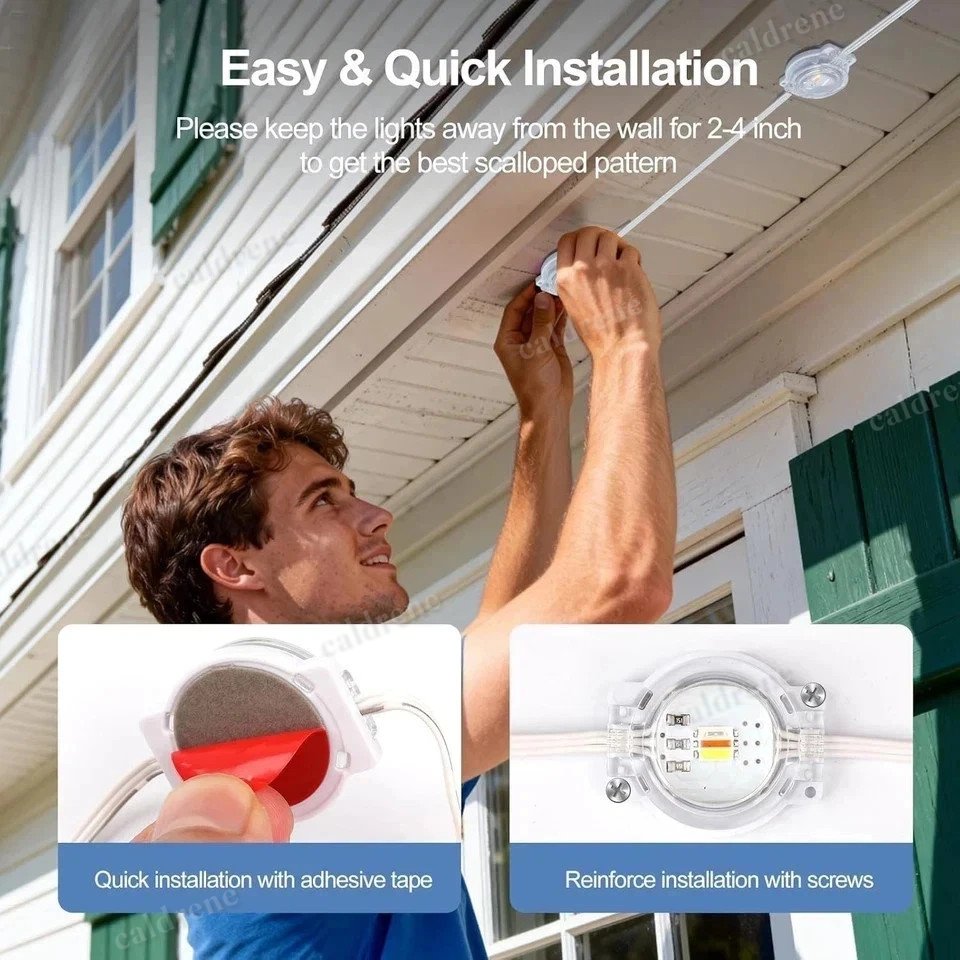 200 FT Permanent Outdoor RGB Eave Lights with App and Remote – view 8