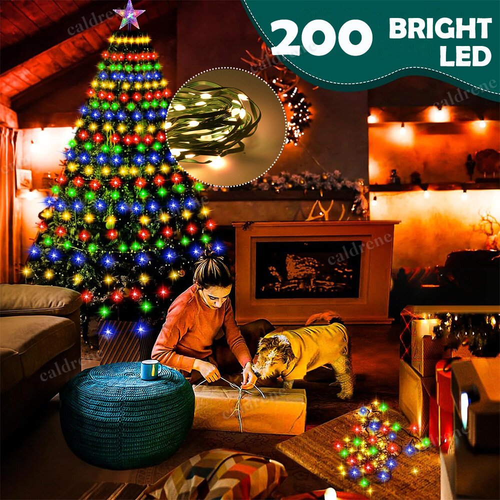 200 LED Christmas Tree Waterfall Lights, Color Changing – view 5