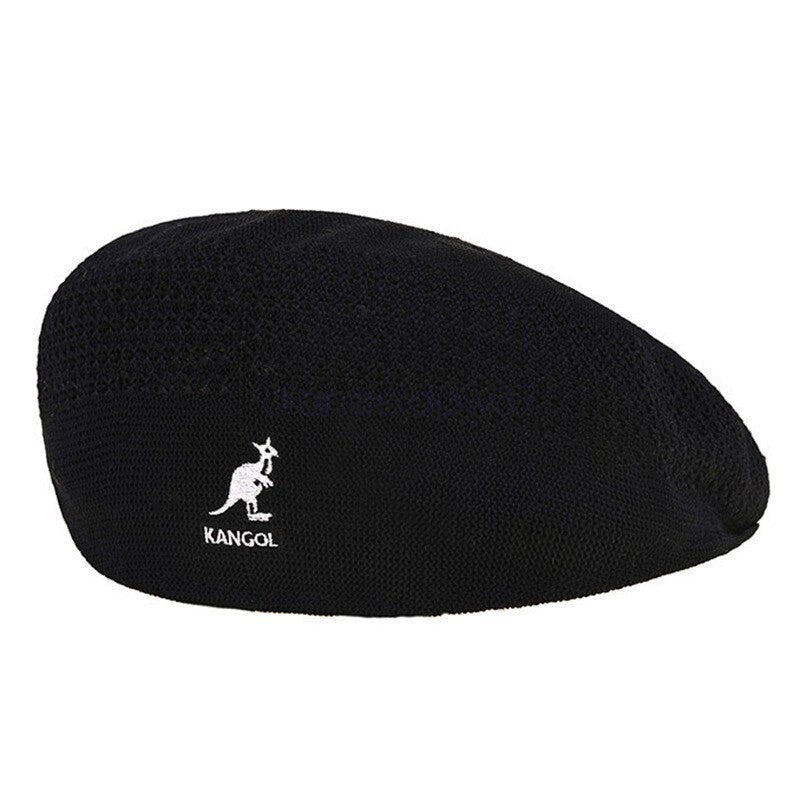 2026 SALE Summer Breathable Newsboy Woven Flat Caps Casual Men Women Beret Hat – Black