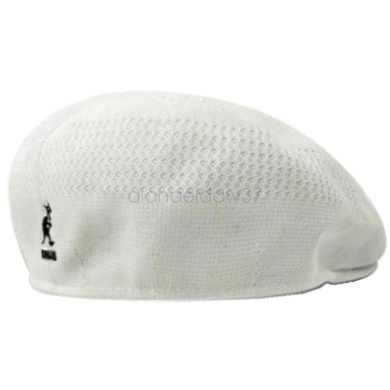 2026 SALE Summer Breathable Newsboy Woven Flat Caps Casual Men Women Beret Hat – White