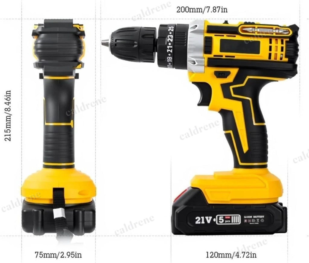 21V Cordless Drill Driver with Keyless Chuck and Work Light Kit – view 2