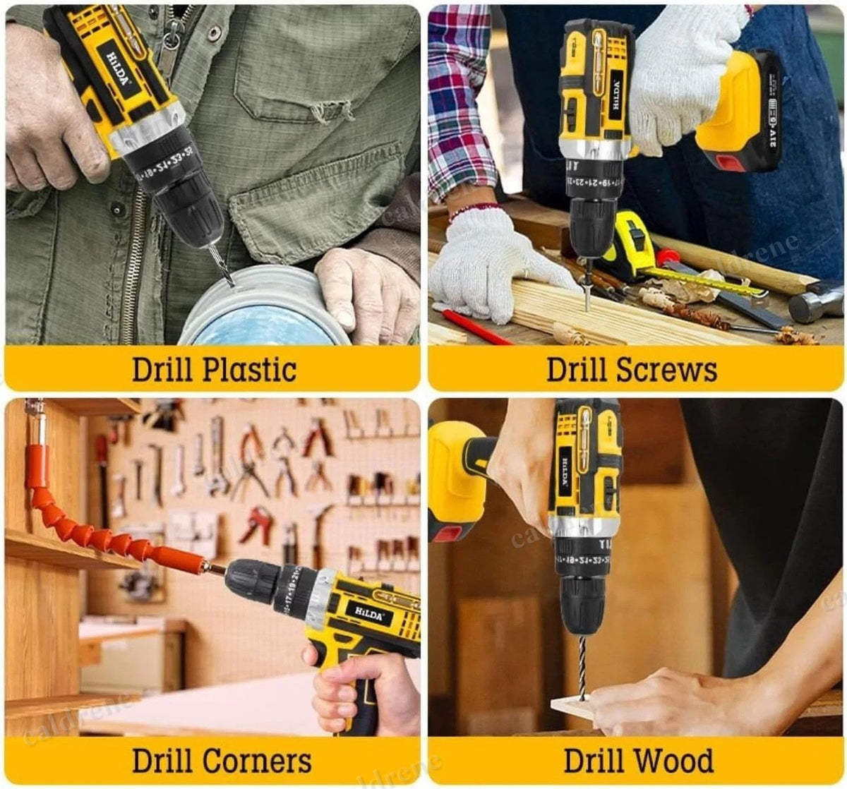 21V Cordless Drill Driver with Keyless Chuck and Work Light Kit – view 4