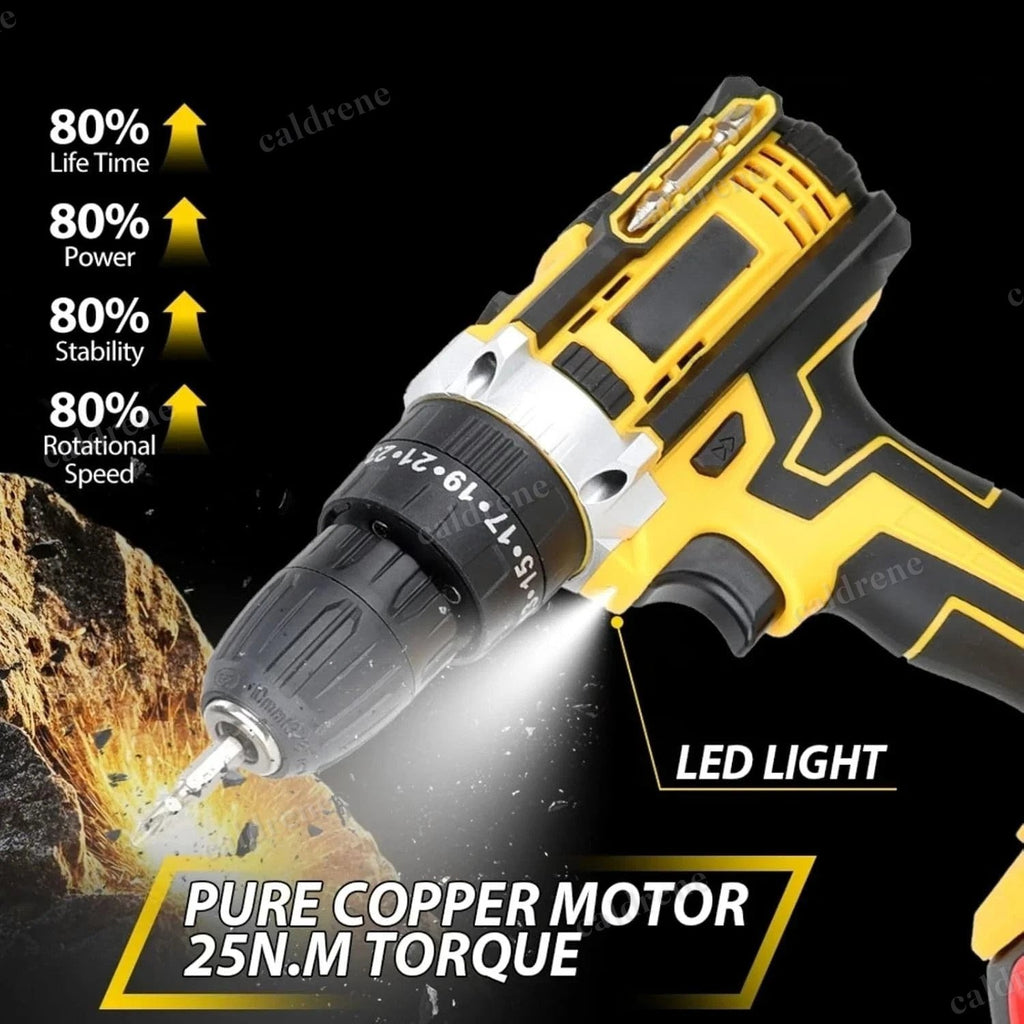 21V Cordless Drill Driver with Keyless Chuck and Work Light Kit – view 6