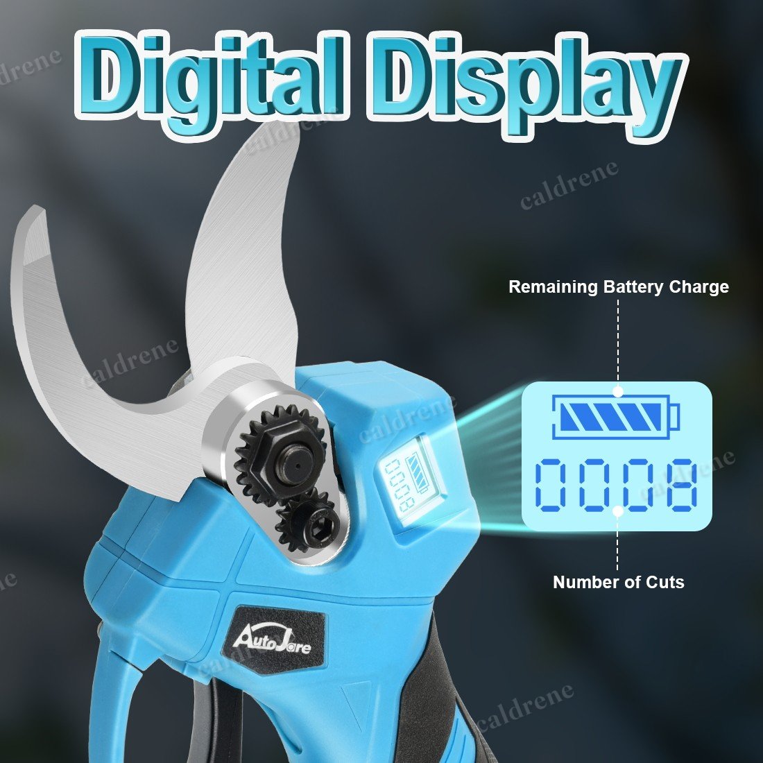 21V Cordless Electric Pruning Shears with 2 Batteries – view 7
