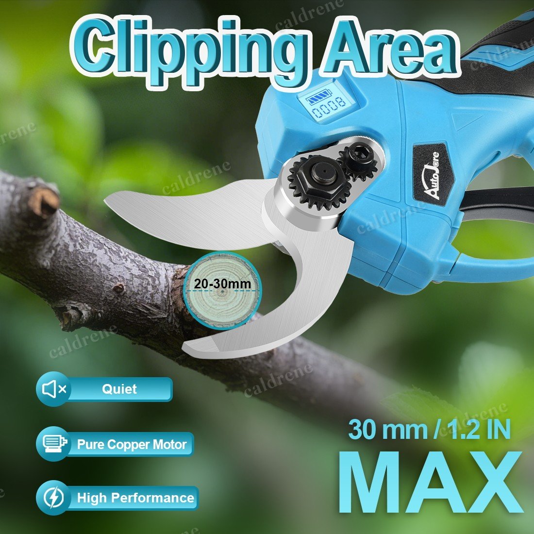 21V Cordless Electric Pruning Shears with 2 Batteries – view 9