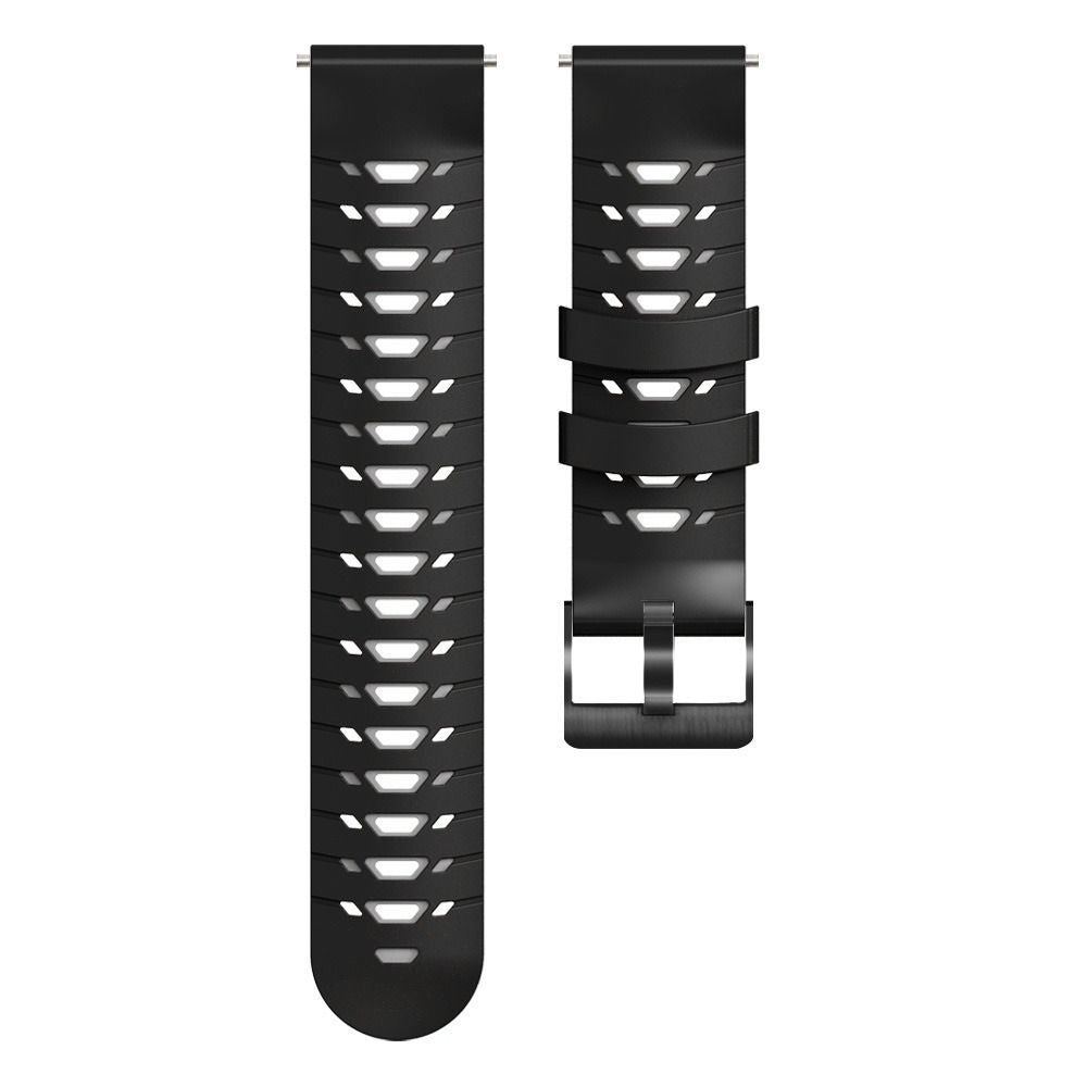 22mm Silicone Sports Smart Watch Strap for C20 Pro – black&grey