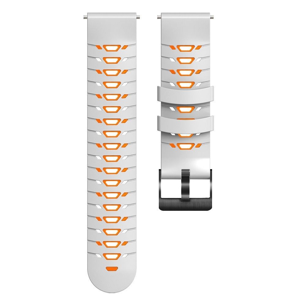 22mm Silicone Sports Smart Watch Strap for C20 Pro – white&orange