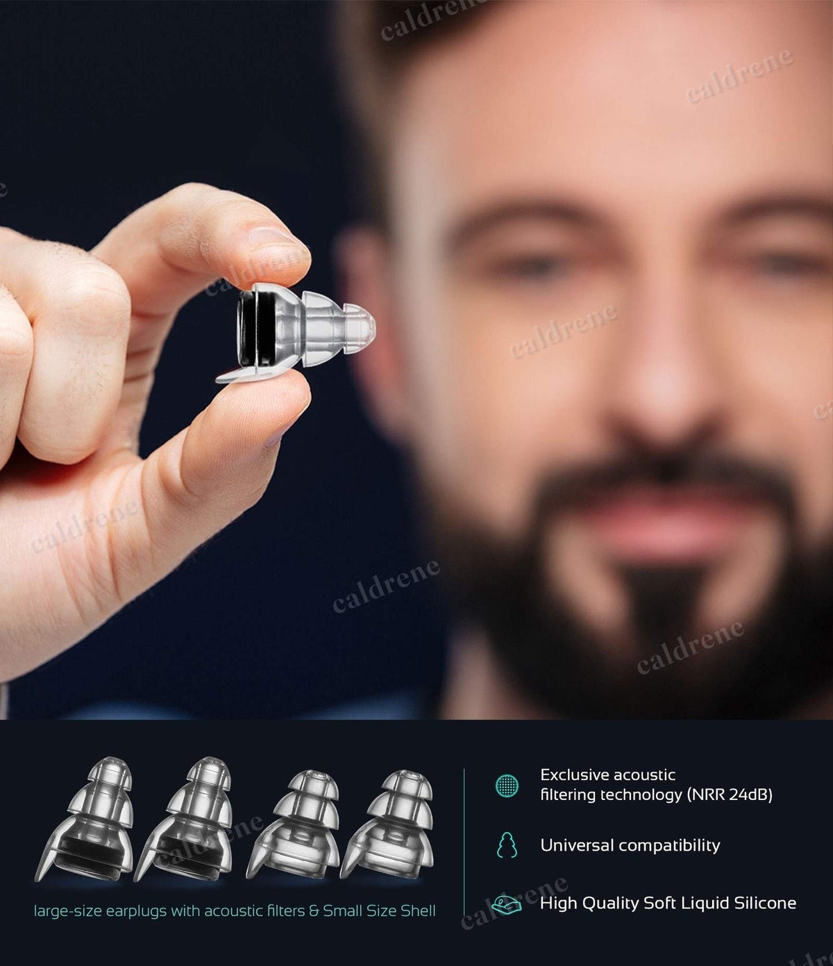 24dB High Fidelity Concert Earplugs Reusable Musicians Ear Plugs Music Festivals – view 5