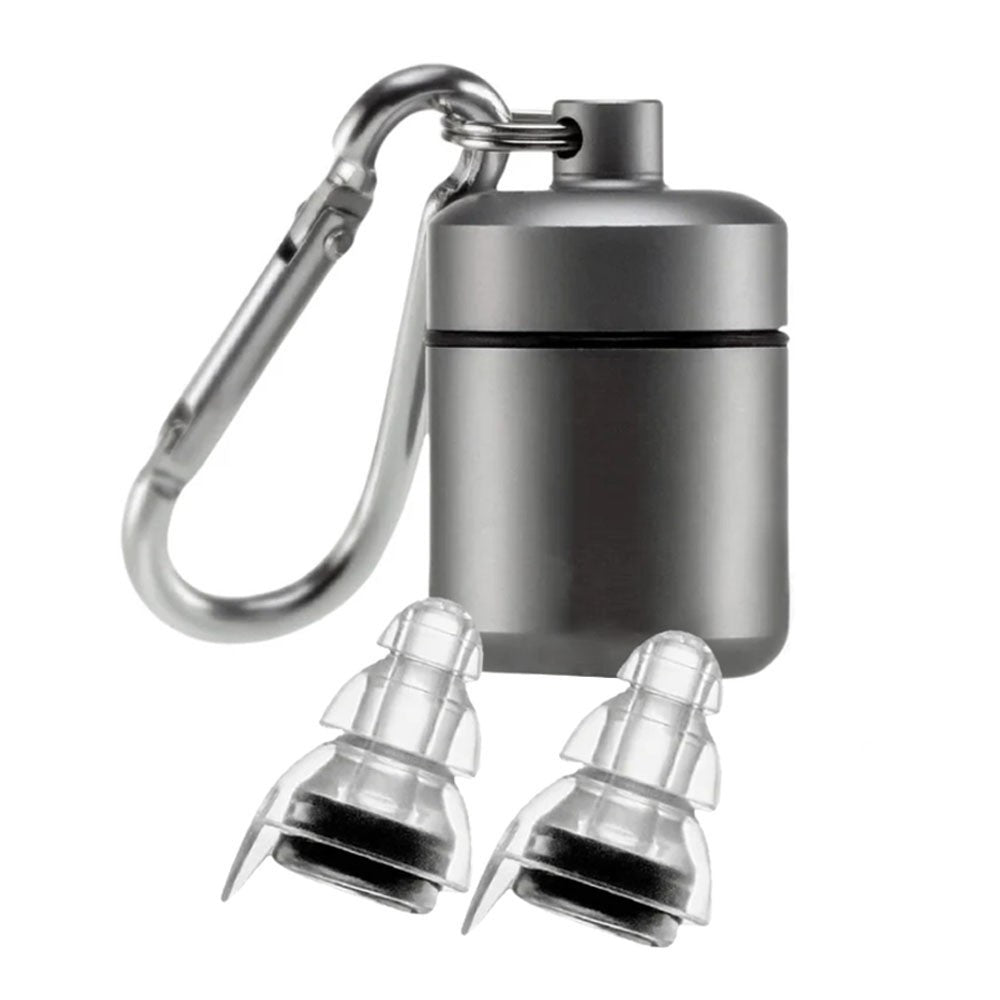 24dB High Fidelity Concert Earplugs Reusable Musicians Ear Plugs Music Festivals – Black