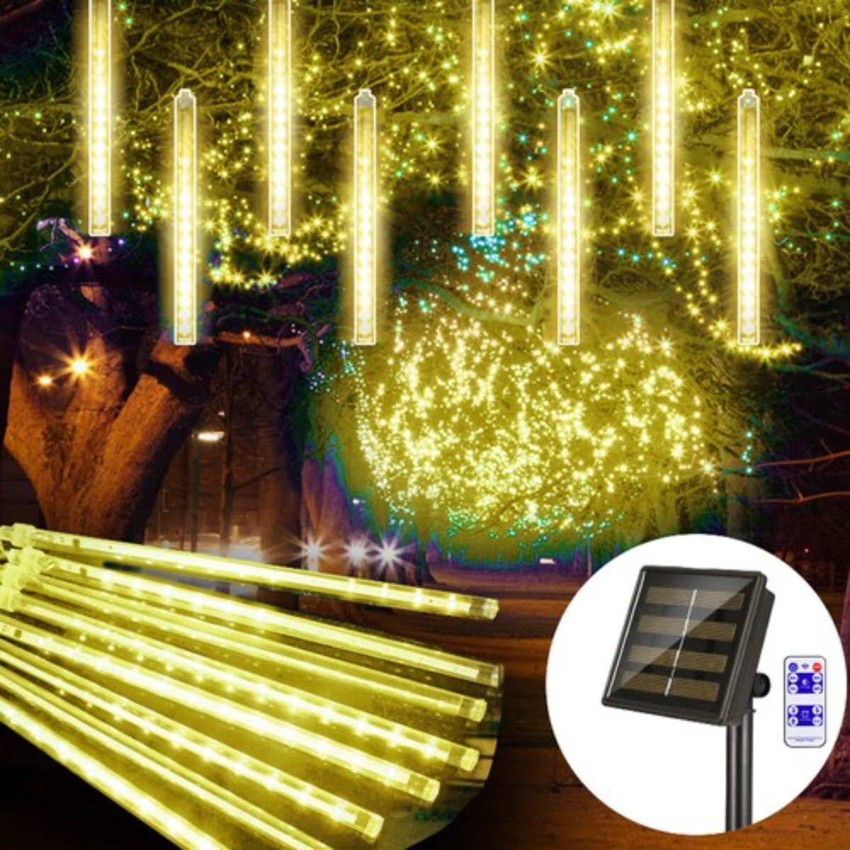 288 LED Solar Meteor Shower Tree Lights