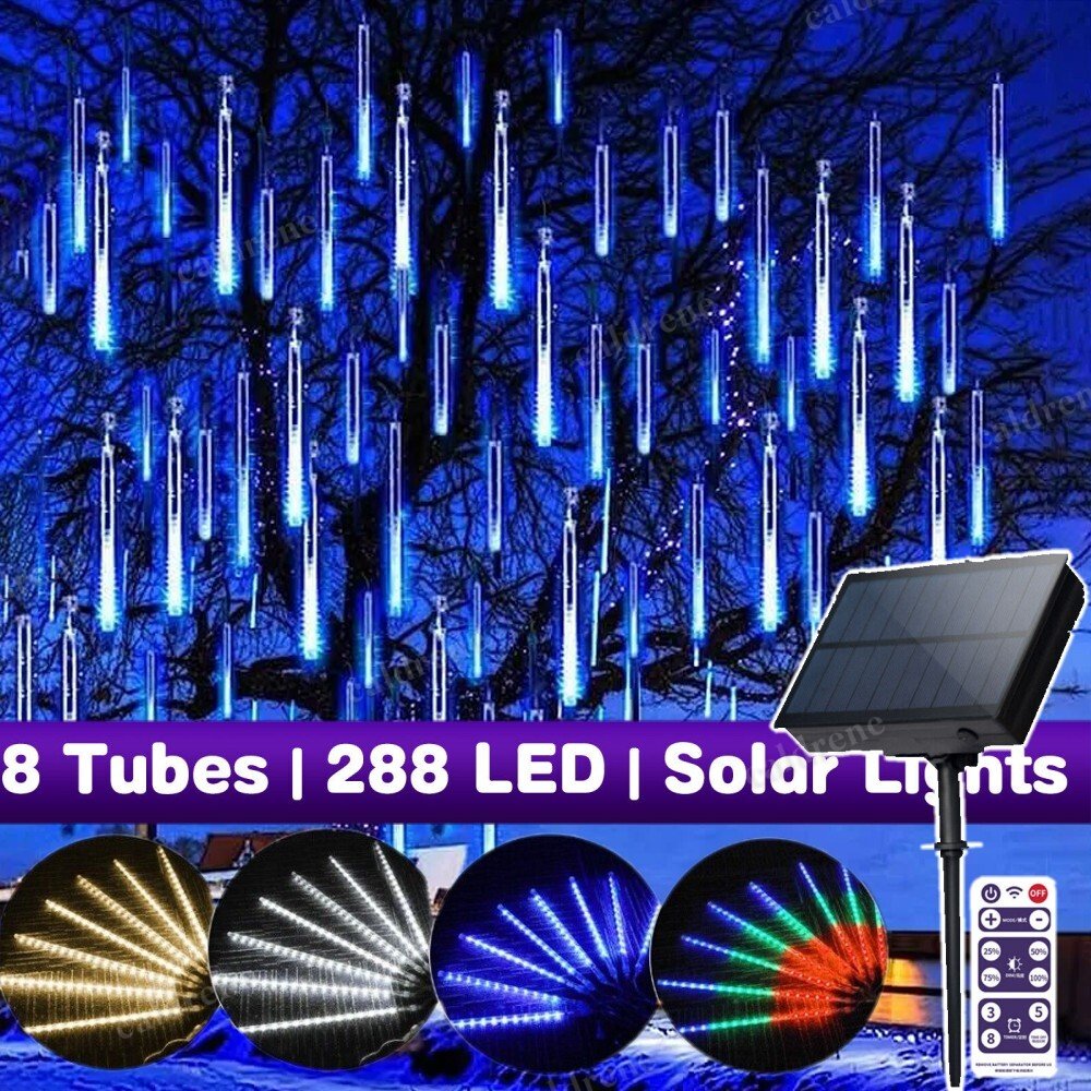 288 LED Solar Meteor Shower Tree Lights – view 2
