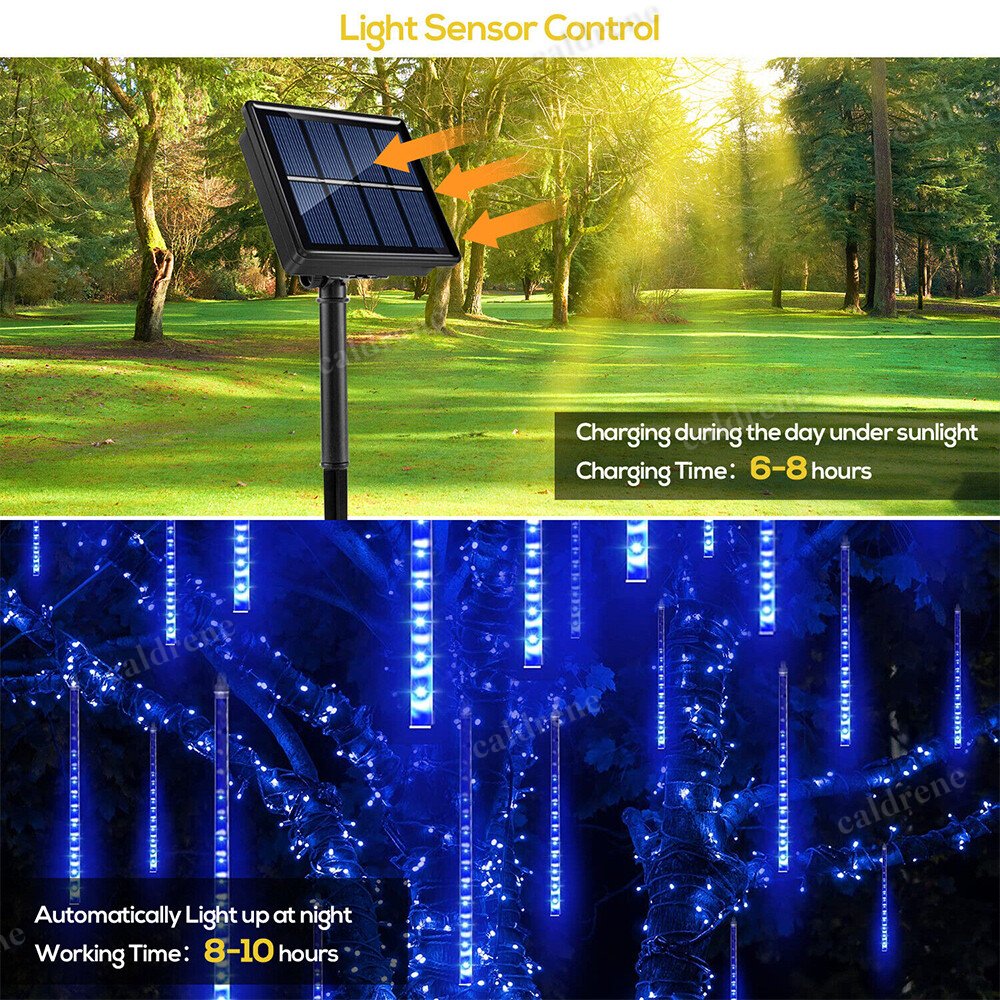288 LED Solar Meteor Shower Tree Lights – view 3