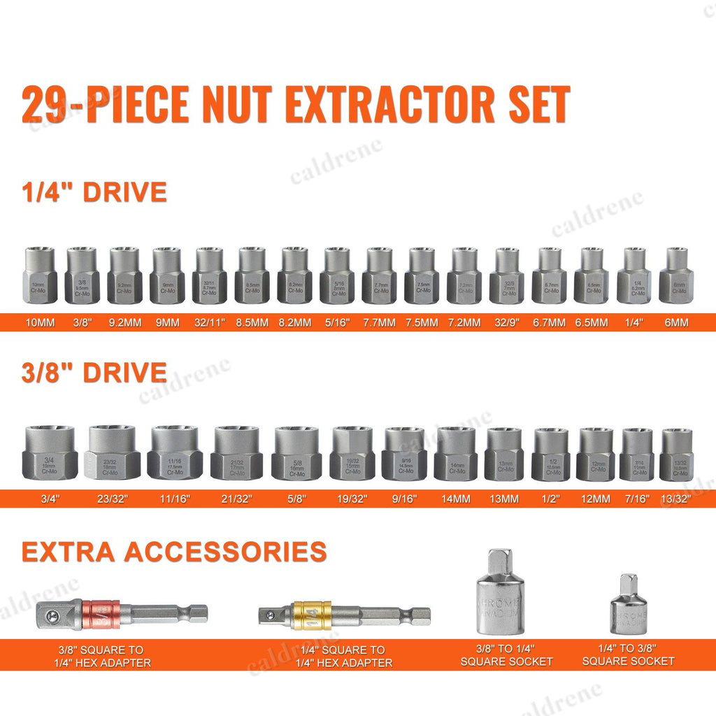 29 Piece Bolt and Nut Extractor Set with Case – view 2